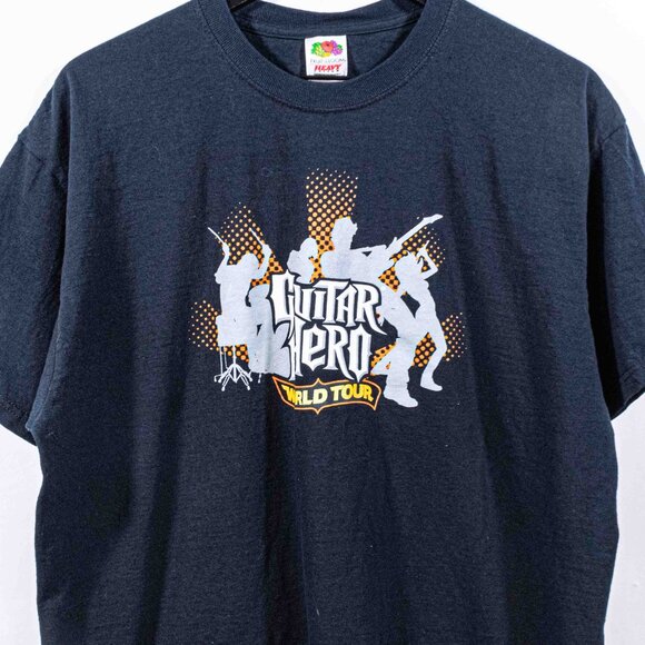 Guitar Hero Video Game World Tour T-Shirt Red Octane XL Y2K Retro - Picture 3 of 6